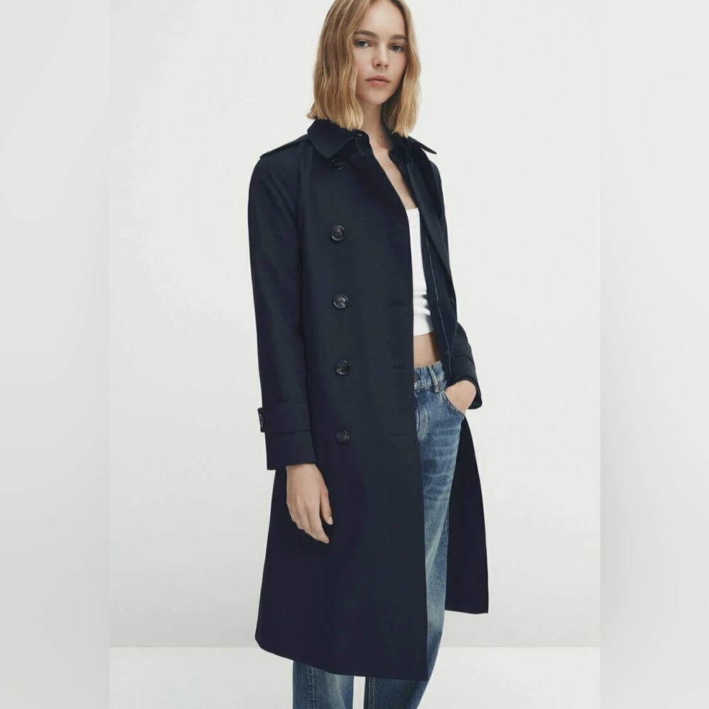 MASSIMO DUTTI TRENCH COAT WITH BELT
